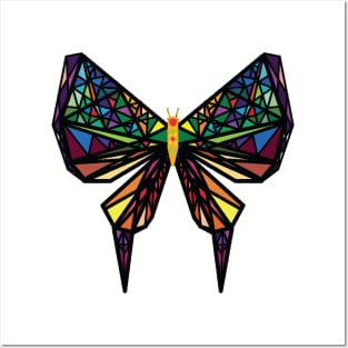 Geometric Butterfly Hand Drawn Art Posters and Art